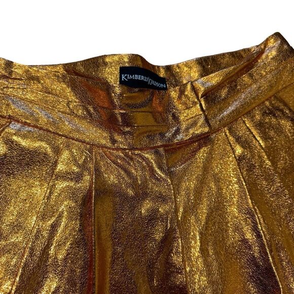 REVOLVE KIMBERLY GOLDSON LIZZIE METALLIC FAUX LEATHER SHORTS IN COPPER - Picture 11 of 11